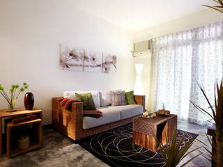 Vacation everyday, 弘悅國際室內裝修有限公司 弘悅國際室內裝修有限公司 Asiatische Wohnzimmer Massivholz Holznachbildung