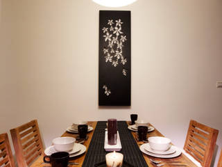 木質的紋理簡單清爽卻穩重 homify Asian style dining room Wood Wood effect