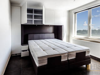 Szafa do sypialni z wnęką, PPHU BOBSTYL PPHU BOBSTYL Dormitorios de estilo moderno Tablero DM Blanco