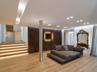 Casa di lusso, STIMAMIGLIO conceptluxurydesign STIMAMIGLIO conceptluxurydesign Salas de estar modernas Madeira Efeito de madeira