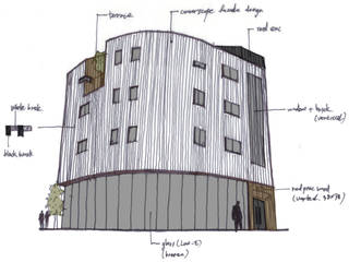 코너스케이프_화성시 동탄면 동탄일반산업단지 112-5 상가주택, AAG architecten AAG architecten