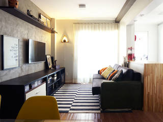 Apê com gatos, Lelalo - arquitetura e design Lelalo - arquitetura e design Industrial style living room