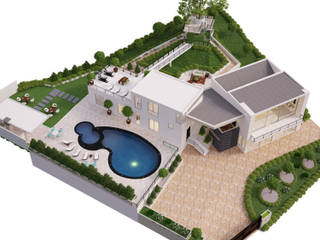 Render Anapoima, okull creativo okull creativo 미니멀리스트 주택