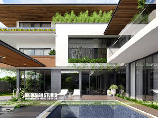 Biệt thự sân vườn, UK DESIGN STUDIO - KIẾN TRÚC UK UK DESIGN STUDIO - KIẾN TRÚC UK Modern houses