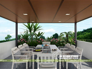 Biệt thự sân vườn, UK DESIGN STUDIO - KIẾN TRÚC UK UK DESIGN STUDIO - KIẾN TRÚC UK Moderne huizen