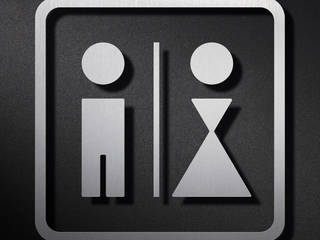 WC-Symbole und Piktogramme, PHOS Design GmbH PHOS Design GmbH พื้นที่เชิงพาณิชย์ เหล็ก