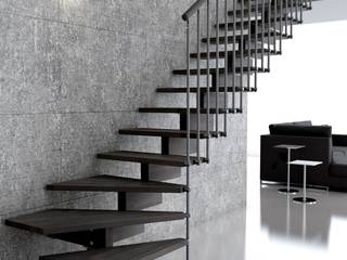Интерьерные лестницы Модель К20, Euroscala Euroscala Modern corridor, hallway & stairs