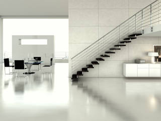 Больцевая лестница Модель TERRA, Euroscala Euroscala Hành lang, sảnh & cầu thang phong cách hiện đại