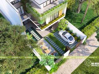 Biệt thự hiện đại 10 x 20m, UK DESIGN STUDIO - KIẾN TRÚC UK UK DESIGN STUDIO - KIẾN TRÚC UK Modern houses