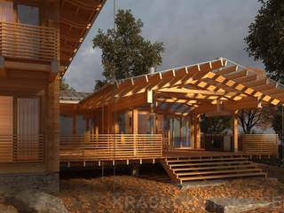 ДЕРЕВЯННЫЙ ДОМ CHALET-280, project-ks project-ks Wooden houses Wood Wood effect