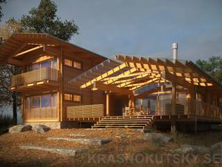 ДЕРЕВЯННЫЙ ДОМ CHALET-280, project-ks project-ks Wooden houses Wood Wood effect