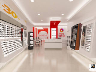 Loja MAIS OPTICA, Pedro Palma Arquiteto Pedro Palma Arquiteto พื้นที่เชิงพาณิชย์