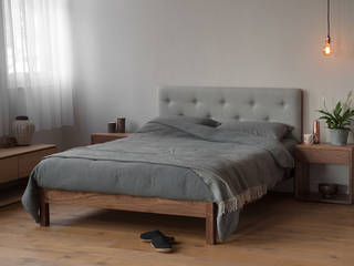 Buttoned Headboard Beds, Natural Bed Company Natural Bed Company Classic style bedroom Grey