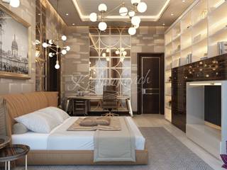 ​ Bedroom interior in the Modern style of Katrina Antonovich, Luxury Antonovich Design Luxury Antonovich Design Modern Bedroom