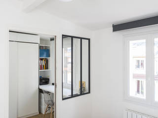 Elévation et rénovation d'une maison de ville à Clichy, Mon Concept Habitation Mon Concept Habitation Moderne studeerkamer