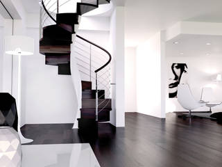 Интерьерная лестница Модель E20, Euroscala Euroscala Corredores, halls e escadas modernos