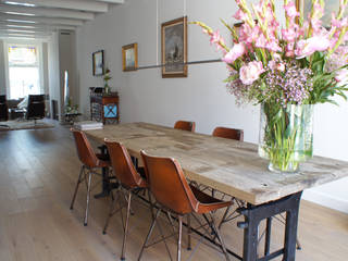 Verbouw monumentale woning, studio architecture studio architecture Eclectic style dining room Wood Wood effect