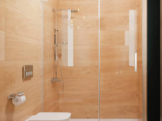 Гостевой санузел в двухэтажном доме в стиле лофт, Студия дизайна ROMANIUK DESIGN Студия дизайна ROMANIUK DESIGN Phòng tắm