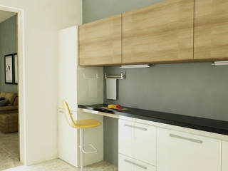 residence interior design, Artist Inside Artist Inside Cocinas de estilo moderno Contrachapado
