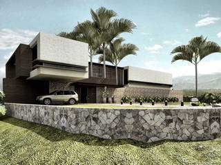 CASA H-9, Elite Arquitectura y Asoc. SAS. Elite Arquitectura y Asoc. SAS. モダンな 家 レンガ