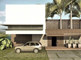 CASA H-9, Elite Arquitectura y Asoc. SAS. Elite Arquitectura y Asoc. SAS. モダンな 家 レンガ