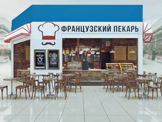 Интерьер кафе Французский Пекарь в ТЦ Радуга парк, Дизайн Студия 33 Дизайн Студия 33 Будинки