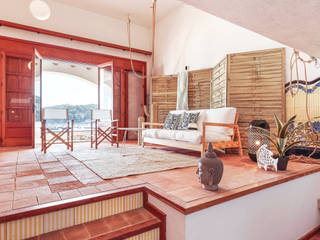 Lounge Markham Stagers Salas de estar mediterrâneas Mediterranean style,lounge,modern rustic,new rustic,coastal,home staging