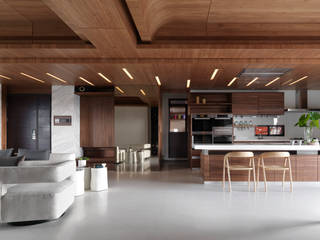 H之所在 H house, 禾築國際設計Herzu Interior Design 禾築國際設計Herzu Interior Design Salas de estilo moderno