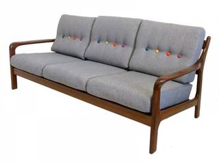 Vintage Sofa / Daybed im skandinavischen Stil. 1950 - 1960., wunderkammershop wunderkammershop İskandinav Oturma Odası Ahşap Ahşap rengi