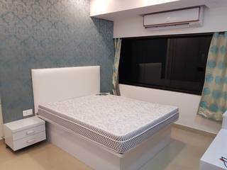 andheri west 2 bhk The Red Brick Wall Modern style bedroom White