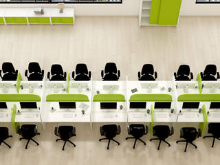 STONE - Call Center , FERCIA - Furniture Solutions FERCIA - Furniture Solutions Bangunan Kantor Modern Kayu Buatan