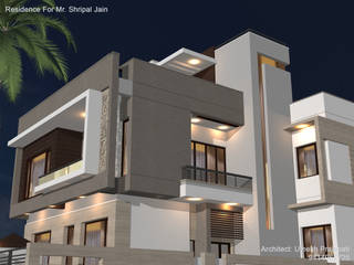 Residence For Mr. Shripal Jain, umesh prajapati designs umesh prajapati designs Bungalow پتھر