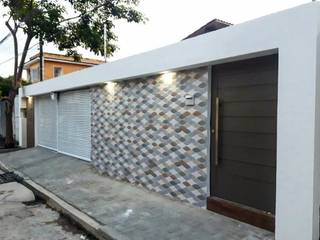 Projeto e eu Reforma, TE ARQUITETURA TE ARQUITETURA Дома в стиле модерн Керамика Синий