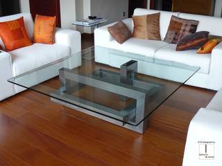 IOS Contemporary stainless steel coffee table GONZALO DE SALAS Modern living room Side tables & trays