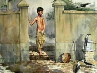 Pick Fascinating “A Boy” watercolor Painting from Indian Art Ideas!, Indian Art Ideas Indian Art Ideas ArtworkPictures & paintings