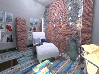 Домашний офис в каменном гроте для девушки , Студия интерьера "IDEAL DESIGN" Студия интерьера 'IDEAL DESIGN'