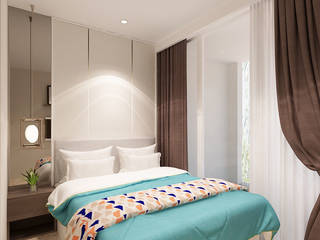Studio Apartment - Art Deco, iugo design iugo design Minimalist bedroom