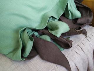 Housse de couette et Taies d'oreillers Olive, LINEN CHIC BEDDING LINEN CHIC BEDDING 클래식스타일 침실 아마 / 리넨 핑크