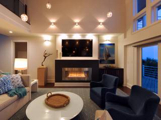 Emerald Isle Vacation Home, Olamar Interiors, LLC Olamar Interiors, LLC Modern Living Room White