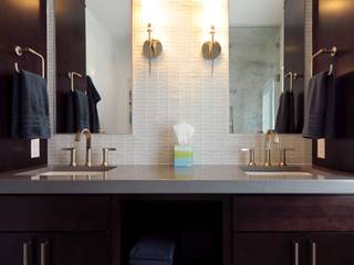 Modern Guest Bath Olamar Interiors, LLC Modern bathroom Tiles White