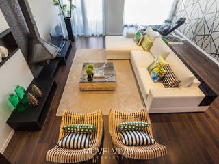 Exotic House, Movelvivo Interiores Movelvivo Interiores Mediterranean style living room Beige