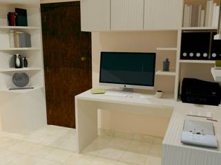 Diseño de Espacios - ESTUDIO EN CASA, ArqSketch Studio ArqSketch Studio Minimalistische Arbeitszimmer