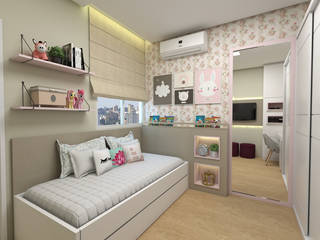 Projeto Quarto Infantil, Mariana Bertelli Arquitetura e Interiores Mariana Bertelli Arquitetura e Interiores モダンデザインの 子供部屋