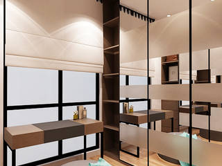 Lance wood @ Navapark BSD, iugo design iugo design Walk in closets de estilo minimalista