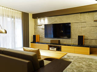 全室案例-新北市張宅, ISQ 質の木系統家具 ISQ 質の木系統家具 Modern living room