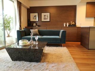Model Room Matumoto City, コト コト Modern Living Room Wood Green