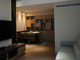 全室案例-台北市邵宅, ISQ 質の木系統家具 ISQ 質の木系統家具 Salas de estilo moderno
