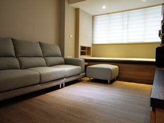 全室案例-台北市邵宅, ISQ 質の木系統家具 ISQ 質の木系統家具 Modern living room