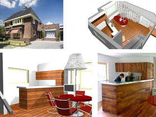 Interieurs en meubels voor makelaarskantoor, Huting & De Hoop Huting & De Hoop Ticari alanlar