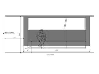 ​Lounge bank en tafels voor de Academie van Bouwkunst in Groningen., Huting & De Hoop Huting & De Hoop Modern Multimedya Odası